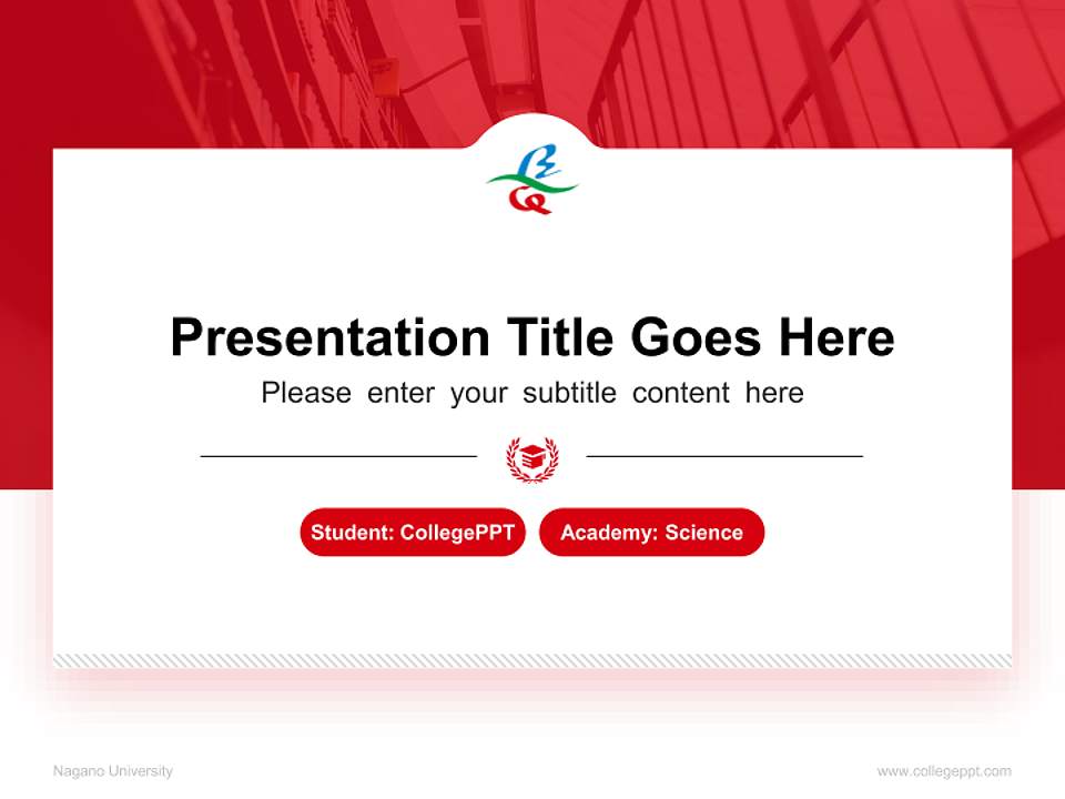 Nagano University National Scholarship Defense PPT Template4:3 ratio PPT effect preview image4