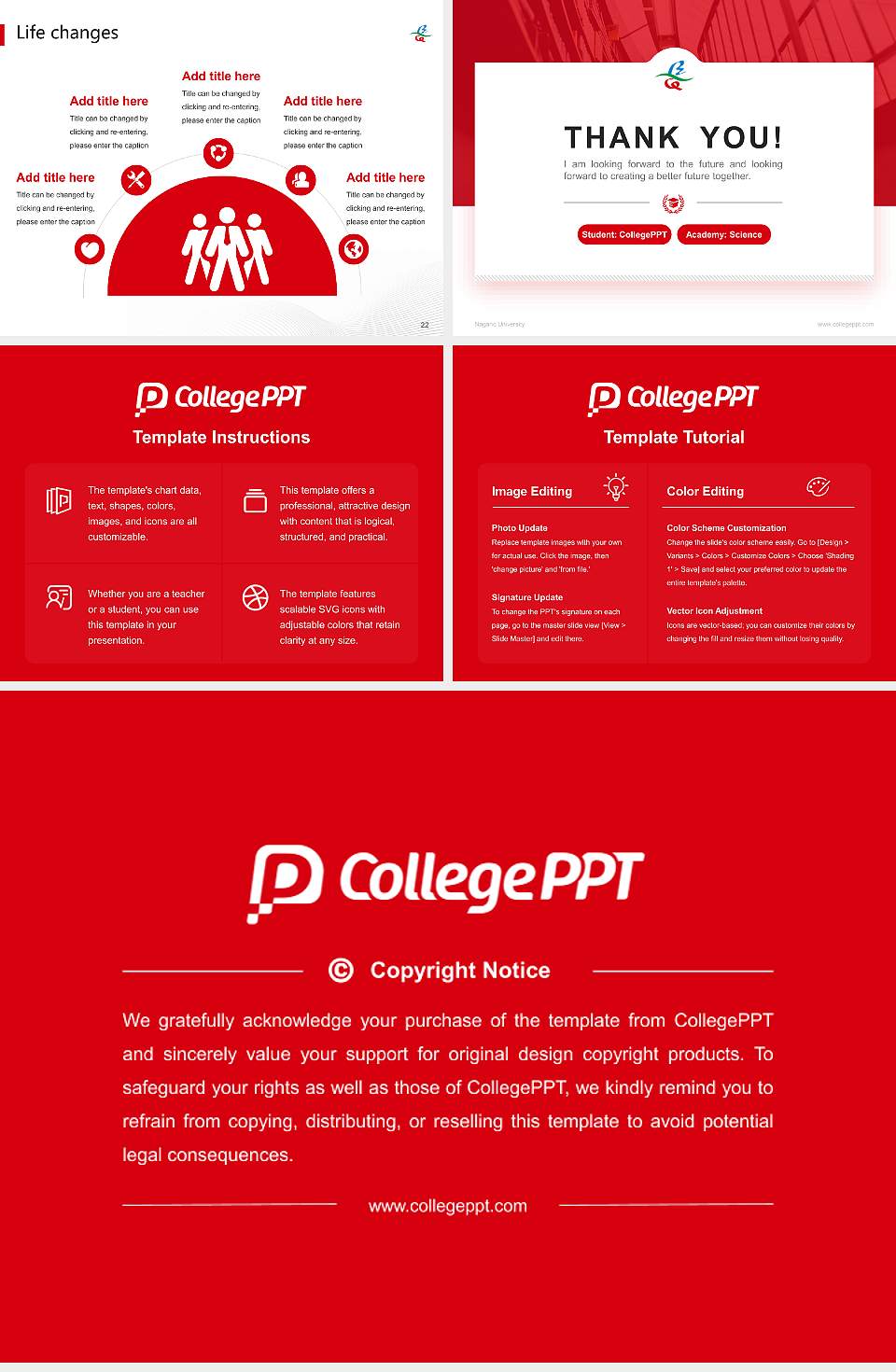 Nagano University National Scholarship Defense PPT Template4:3 ratio PPT effect preview image4