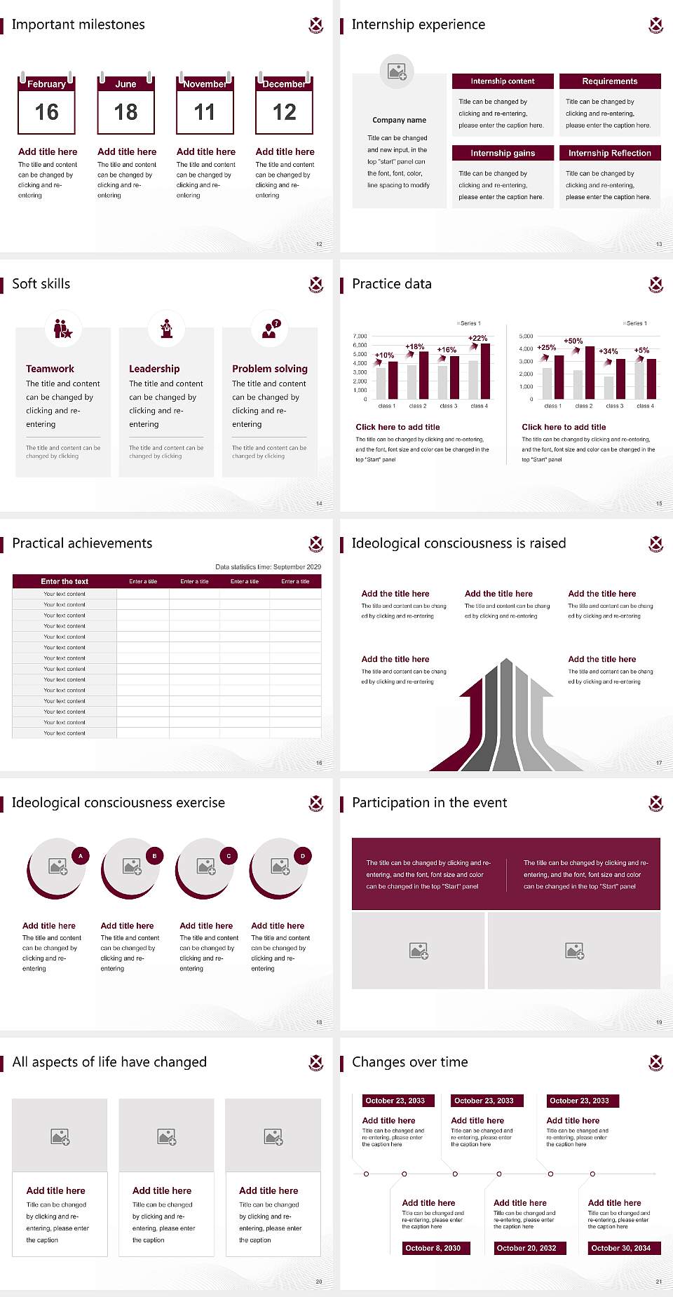 Momoyama Gakuin University of Education National Scholarship Defense PPT Template4:3 ratio PPT effect preview image3