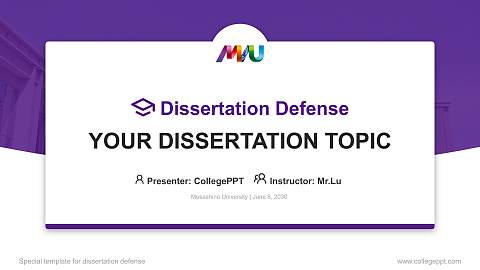 Musashino University Graduation Thesis Defense PPT Template