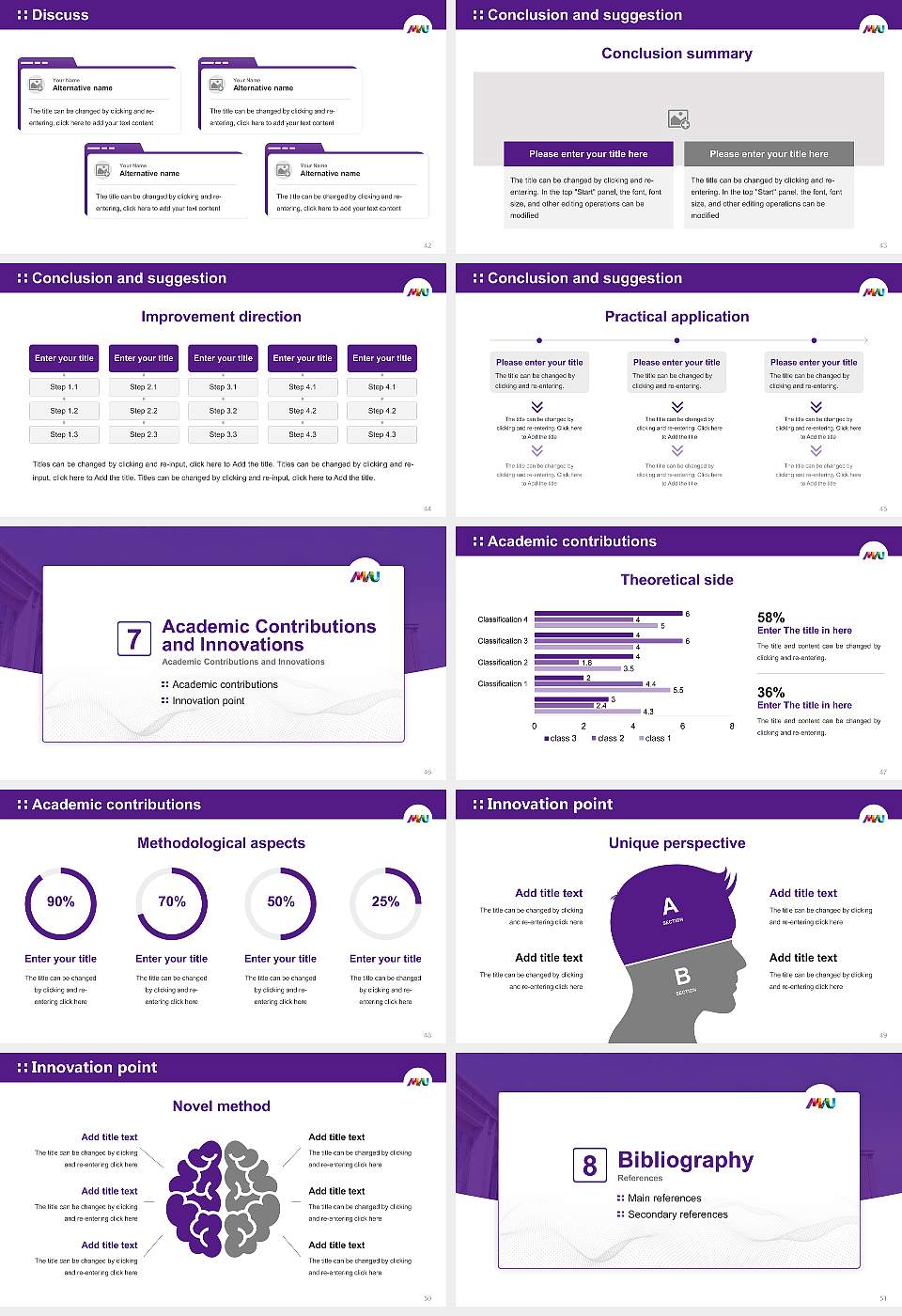 Musashino University Graduation Thesis Defense PPT Template16:9 ratio PPT effect preview image6