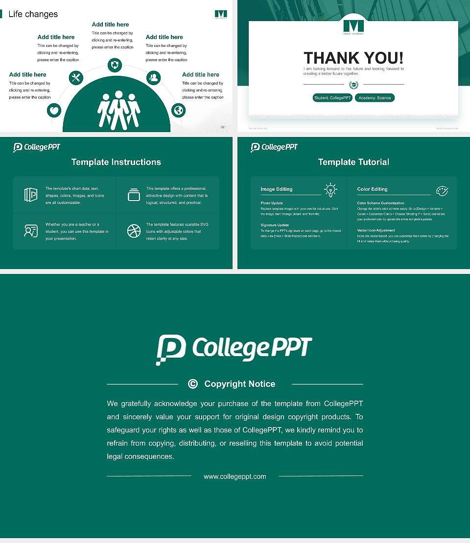 Meikai University National Scholarship Defense PPT Template16:9 ratio PPT effect preview image4