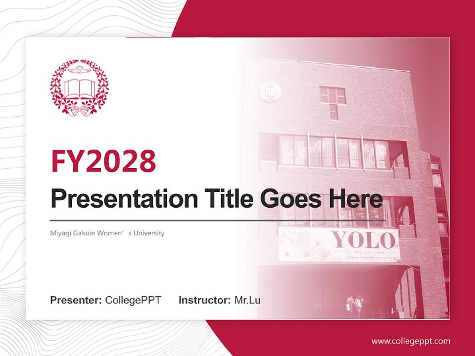 Miyagi Gakuin Women’s University Academic Presentation/Research Findings Report PPT Template4:3 ratio PPT effect preview image5