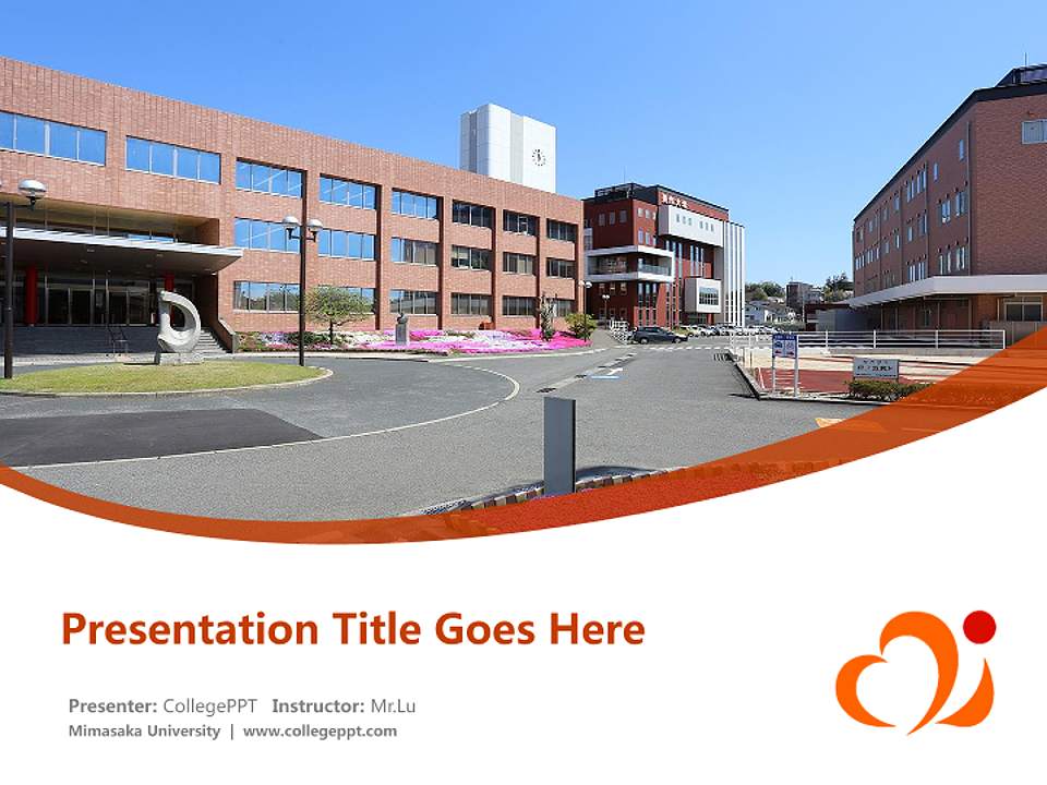 Mimasaka University Course/Courseware Creation PPT Template4:3 ratio PPT effect preview image5