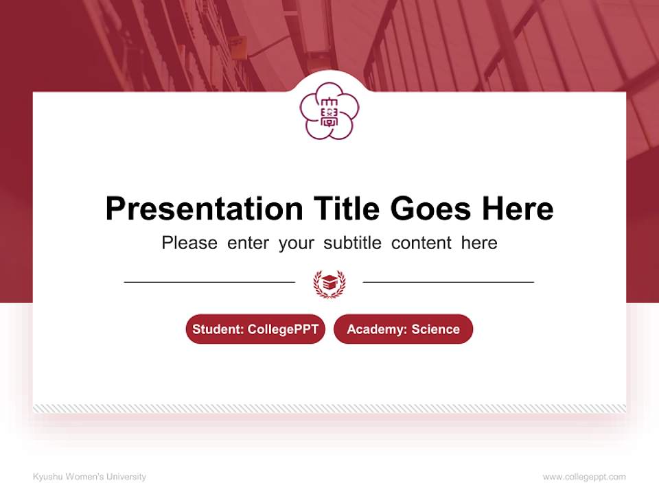 Kyushu Women’s University National Scholarship Defense PPT Template4:3 ratio PPT effect preview image4