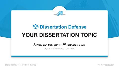 Miyazaki International College Graduation Thesis Defense PPT Template