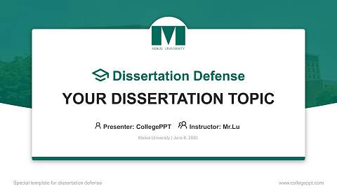 Meikai University Graduation Thesis Defense PPT Template