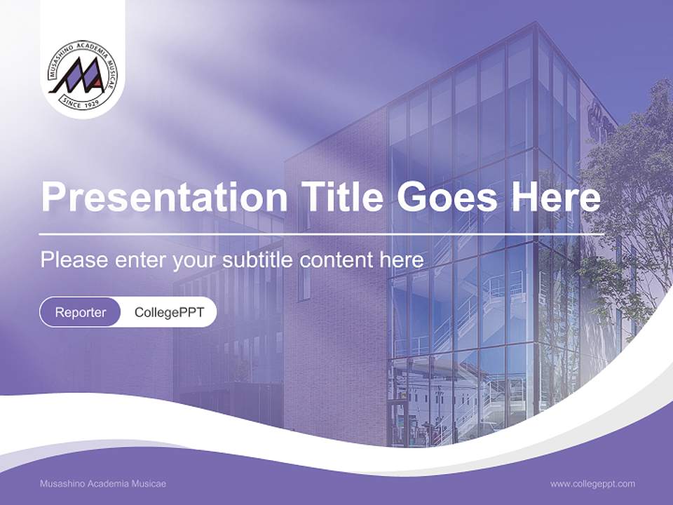Musashino Academia Musicae Lecture Sharing and Networking Event PPT Template4:3 ratio PPT effect preview image4