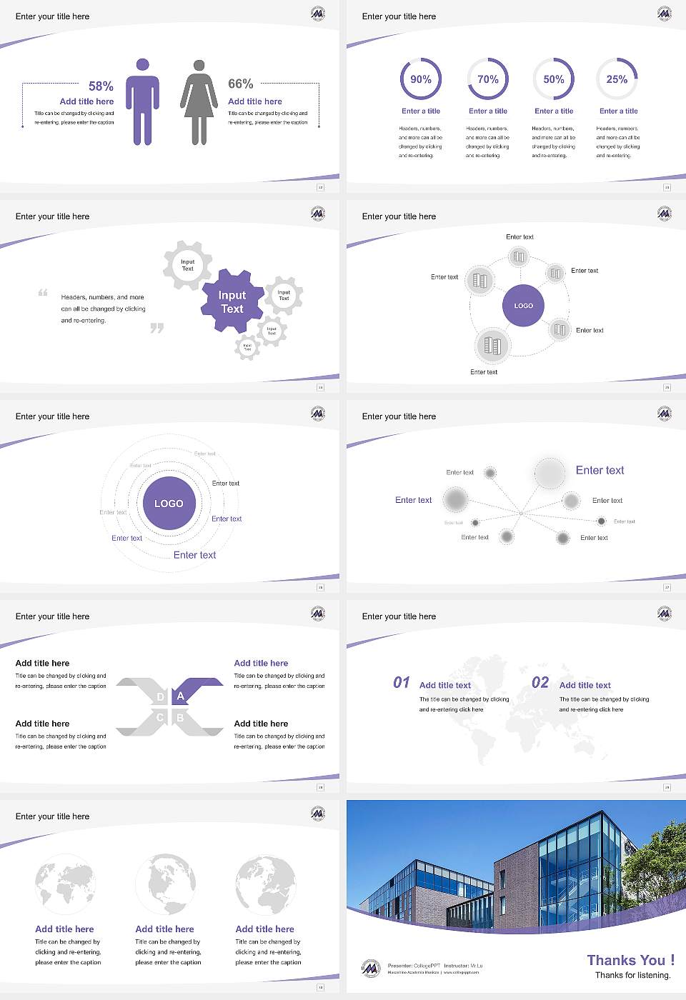 Musashino Academia Musicae Course/Courseware Creation PPT Template16:9 ratio PPT effect preview image4