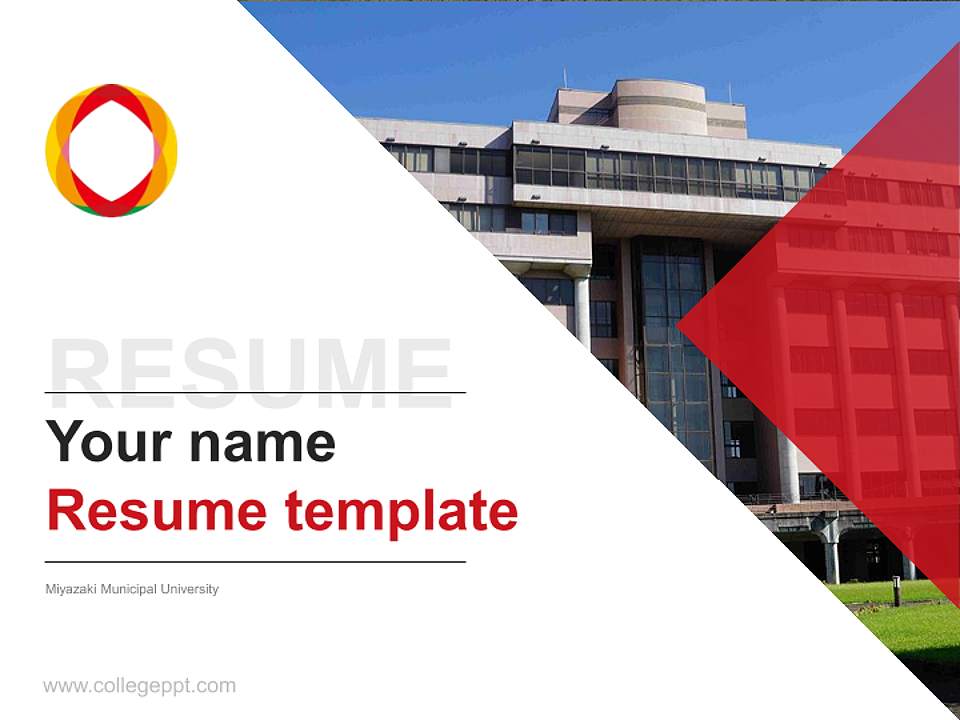 Miyazaki Municipal University Resume PPT Template4:3 ratio PPT effect preview image5