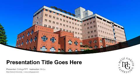 Meiji Gakuin University Course/Courseware Creation PPT Template