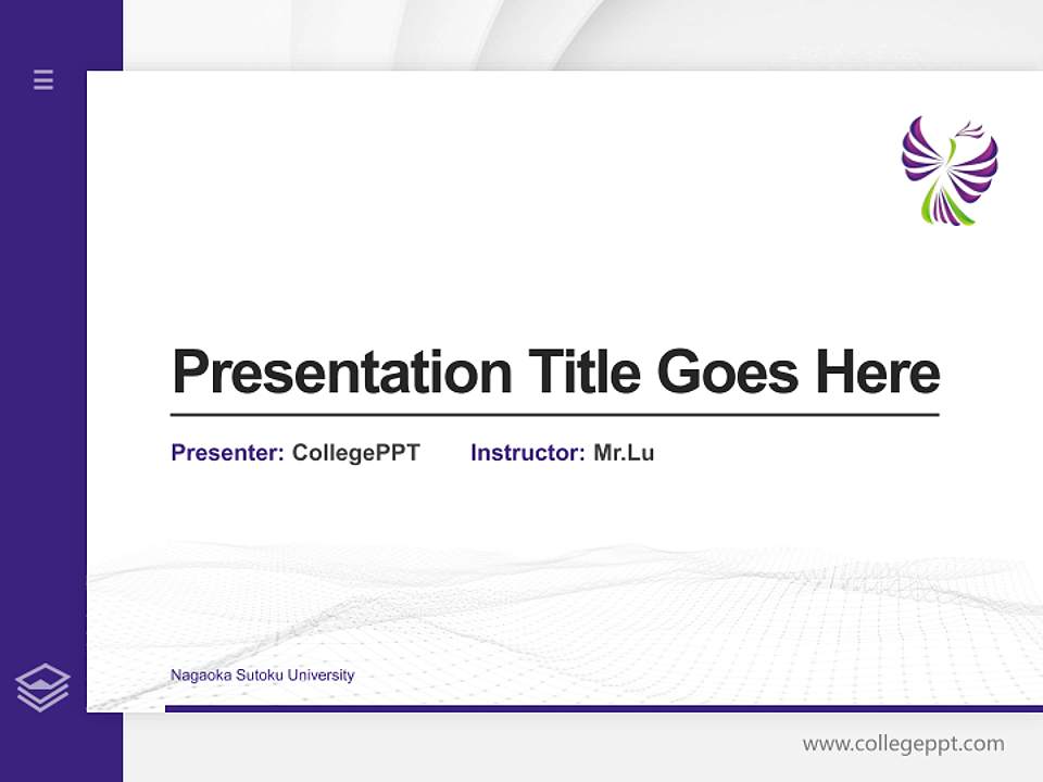 Nagaoka Sutoku University Thesis Proposal/Graduation Defense PPT Template4:3 ratio PPT effect preview image5