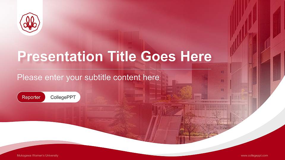 Mukogawa Women’s University Lecture Sharing and Networking Event PPT Template16:9 ratio PPT effect preview image