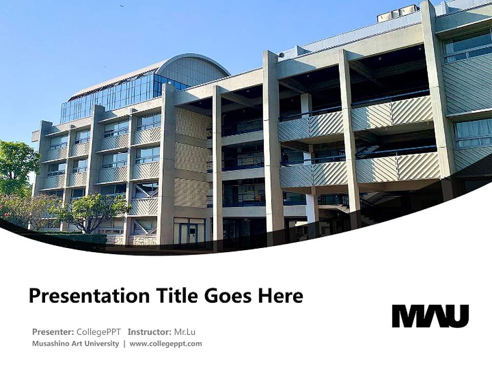 Musashino Art University Course/Courseware Creation PPT Template4:3 ratio PPT effect preview image5