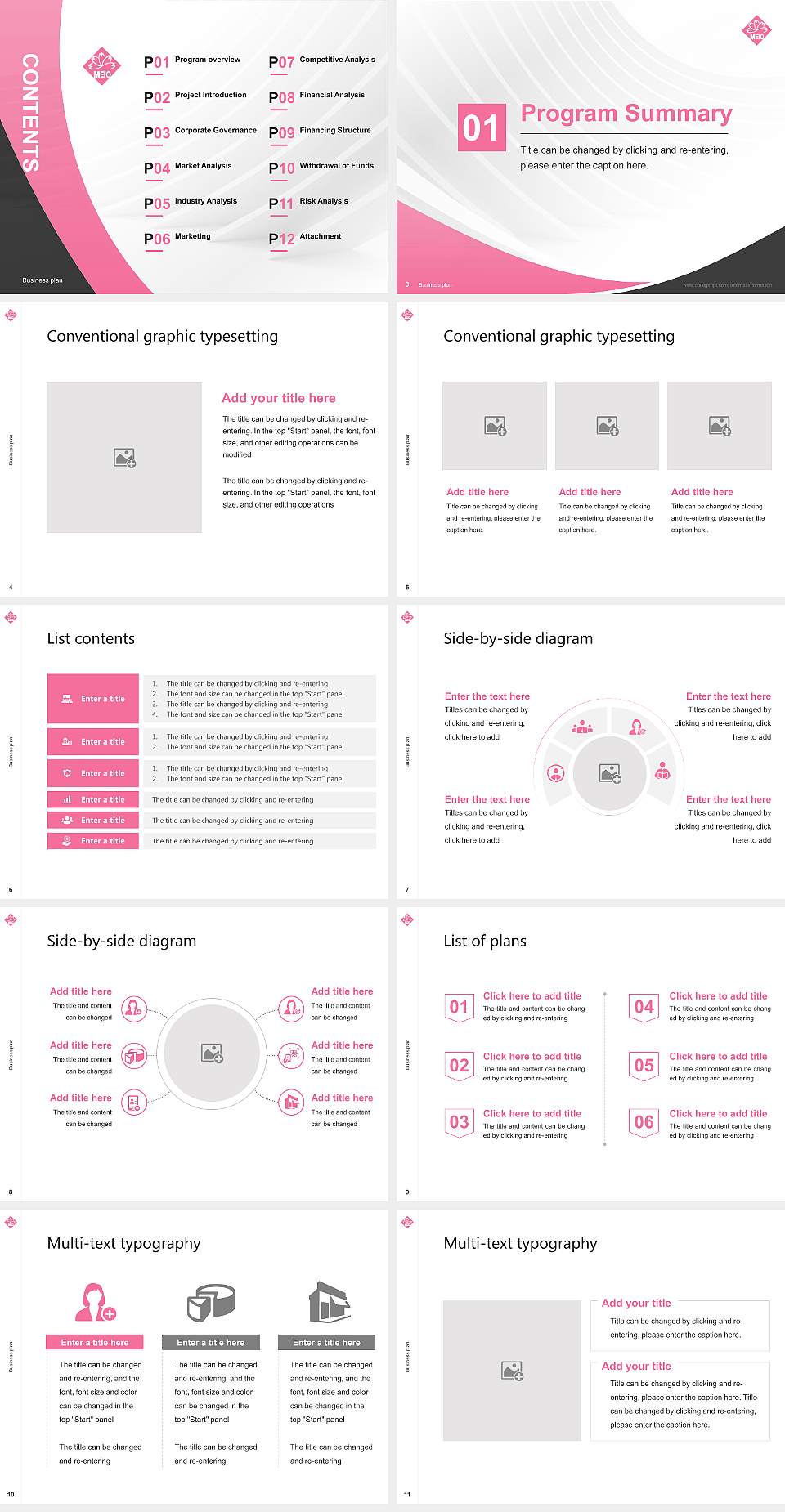 Meio University Competition/Entrepreneurship Contest PPT Template4:3 ratio PPT effect preview image2