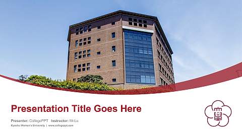 Kyushu Women’s University Course/Courseware Creation PPT Template