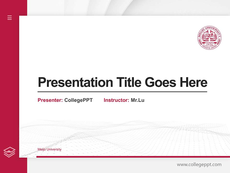 Meijo University Thesis Proposal/Graduation Defense PPT Template4:3 ratio PPT effect preview image5