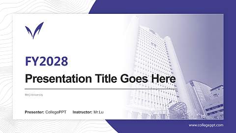 Meiji University Academic Presentation/Research Findings Report PPT Template