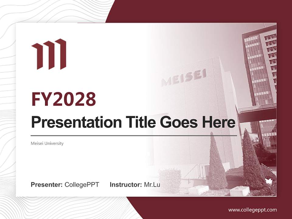 Meisei University Academic Presentation/Research Findings Report PPT Template4:3 ratio PPT effect preview image5