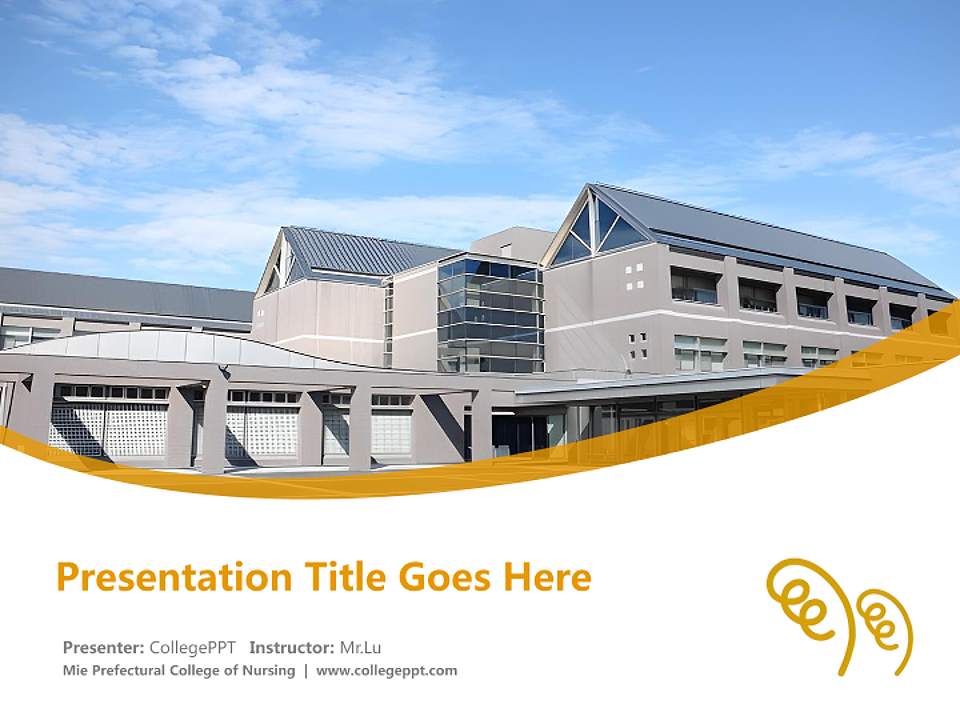 Mie Prefectural College of Nursing Course/Courseware Creation PPT Template4:3 ratio PPT effect preview image5