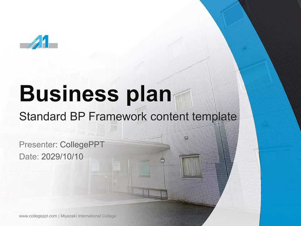 Miyazaki International College Competition/Entrepreneurship Contest PPT Template4:3 ratio PPT effect preview image9
