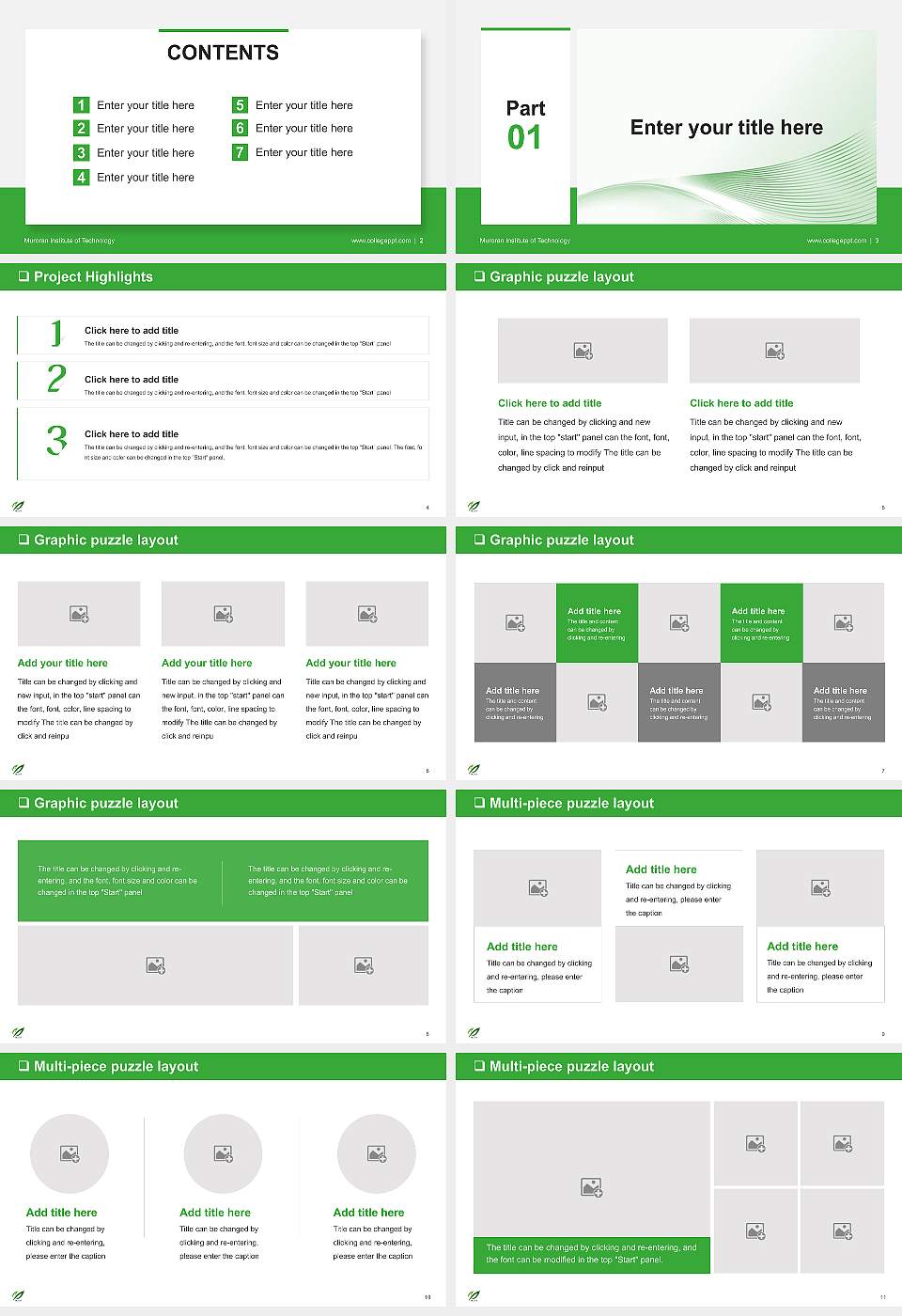 Muroran Institute of Technology General Purpose PPT Template16:9 ratio PPT effect preview image2