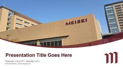 Meisei University Course/Courseware Creation PPT Template