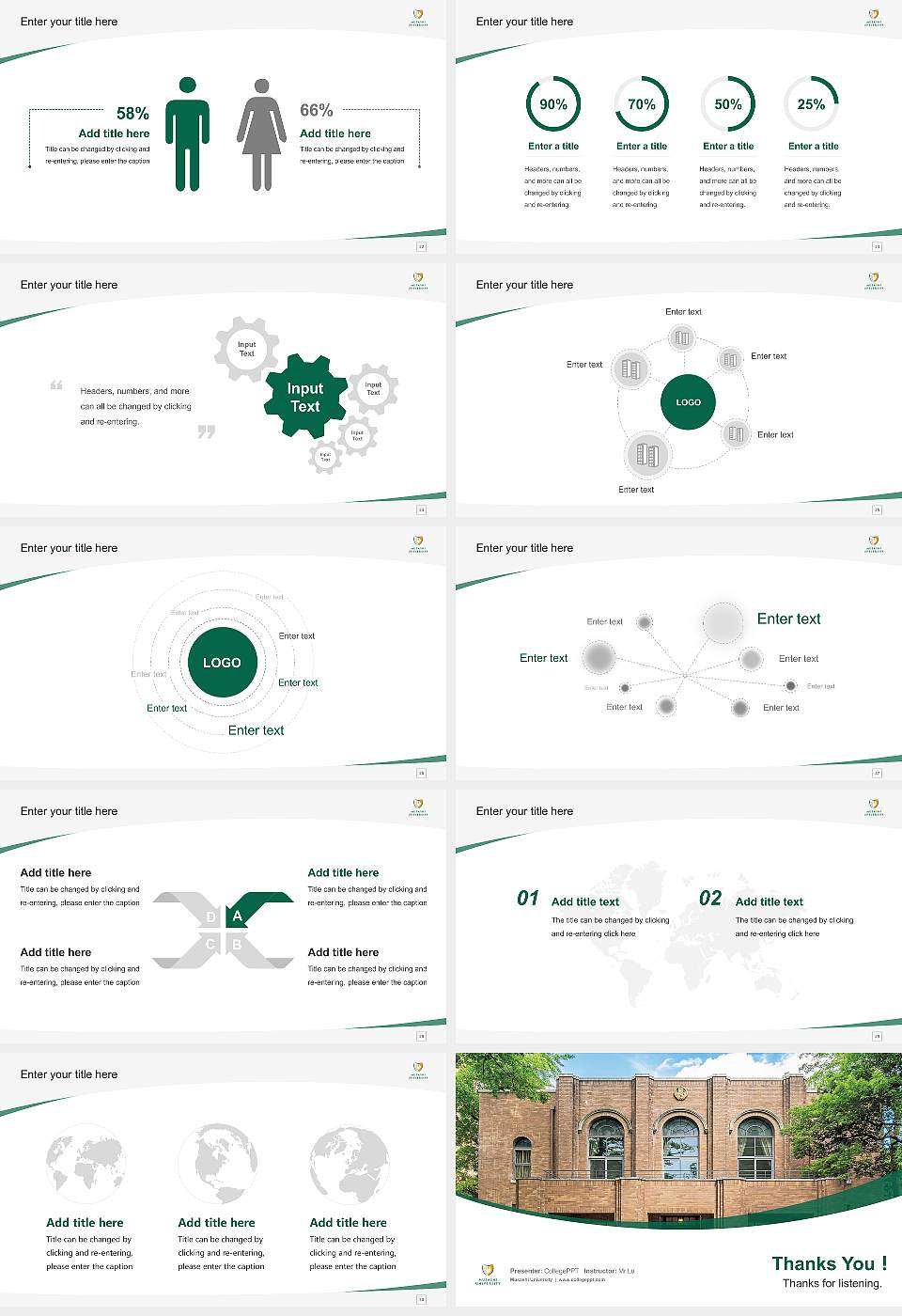 Musashi University Course/Courseware Creation PPT Template16:9 ratio PPT effect preview image4