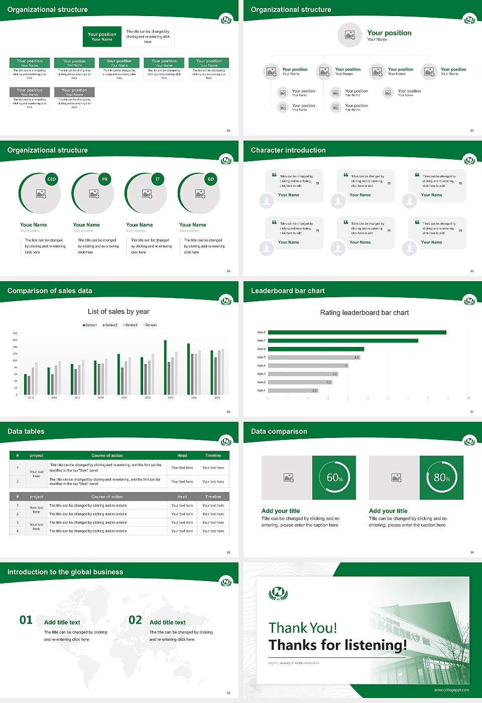 Nagano University of Health and Medicine Academic Presentation/Research Findings Report PPT Template16:9 ratio PPT effect preview image4