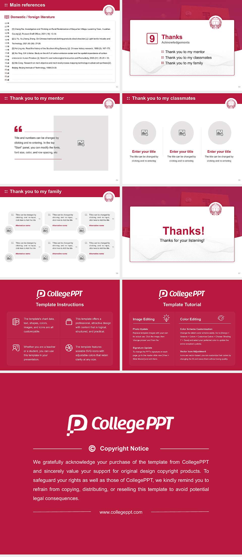 Miyagi Gakuin Women’s University Graduation Thesis Defense PPT Template4:3 ratio PPT effect preview image7