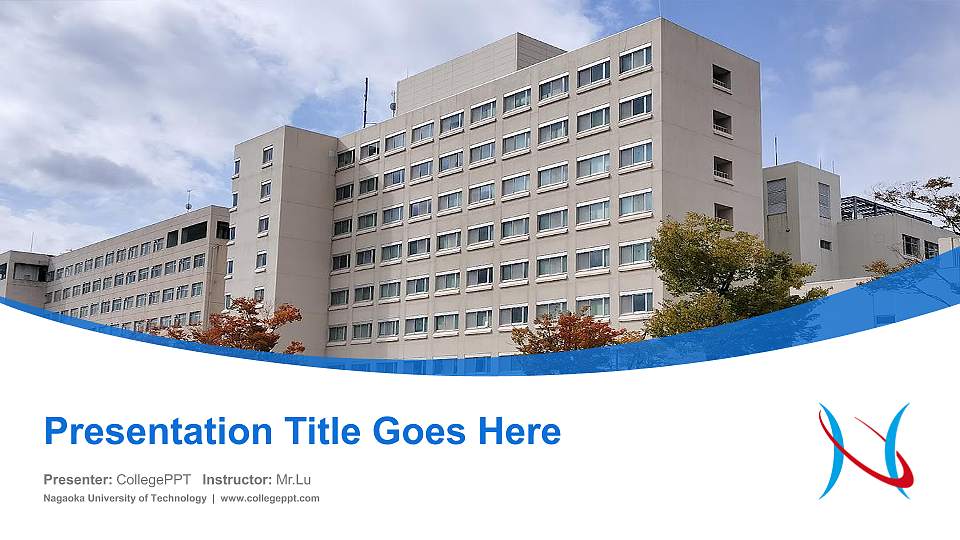 Nagaoka University of Technology Course/Courseware Creation PPT Template16:9 ratio PPT effect preview image
