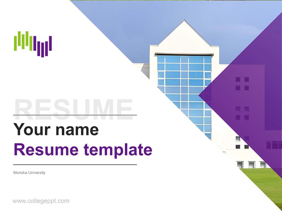 Morioka University Resume PPT Template4:3 ratio PPT effect preview image5