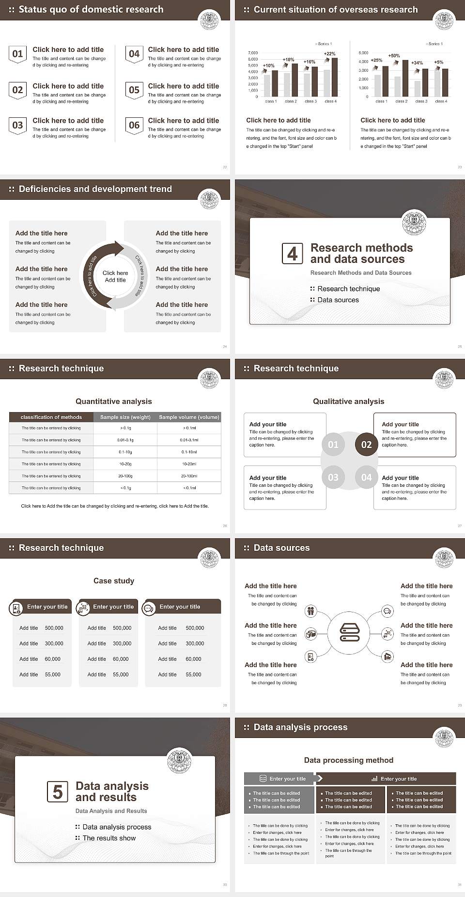 Minobusan University Graduation Thesis Defense PPT Template4:3 ratio PPT effect preview image4