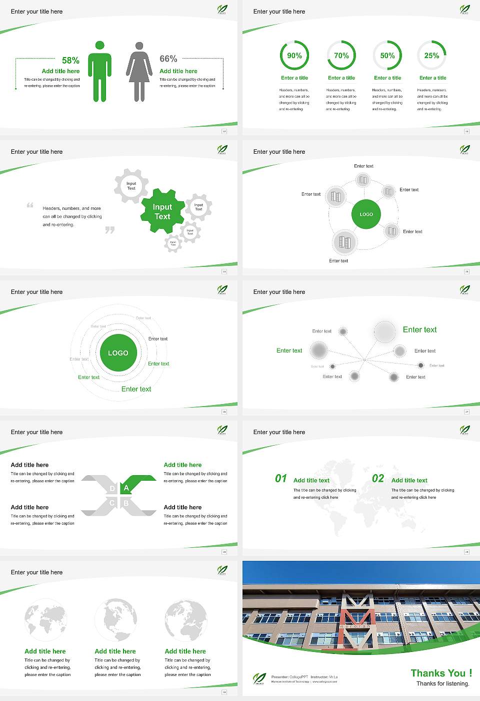 Muroran Institute of Technology Course/Courseware Creation PPT Template16:9 ratio PPT effect preview image4