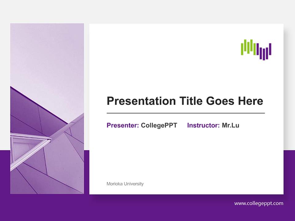 Morioka University General Purpose PPT Template4:3 ratio PPT effect preview image6