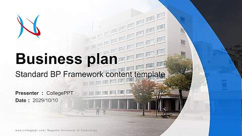Nagaoka University of Technology Competition/Entrepreneurship Contest PPT Template