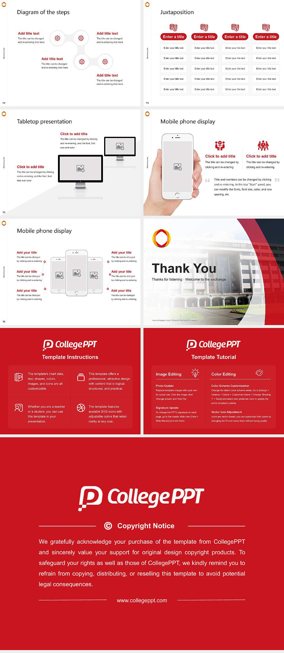 Miyazaki Municipal University Competition/Entrepreneurship Contest PPT Template4:3 ratio PPT effect preview image9