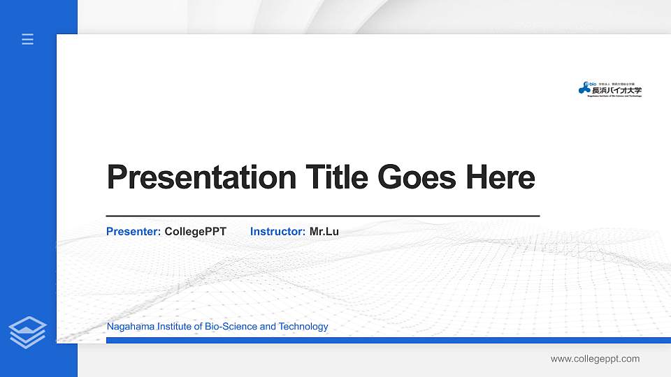 Nagahama Institute of Bio-Science and Technology Thesis Proposal/Graduation Defense PPT Template16:9 ratio PPT effect preview image