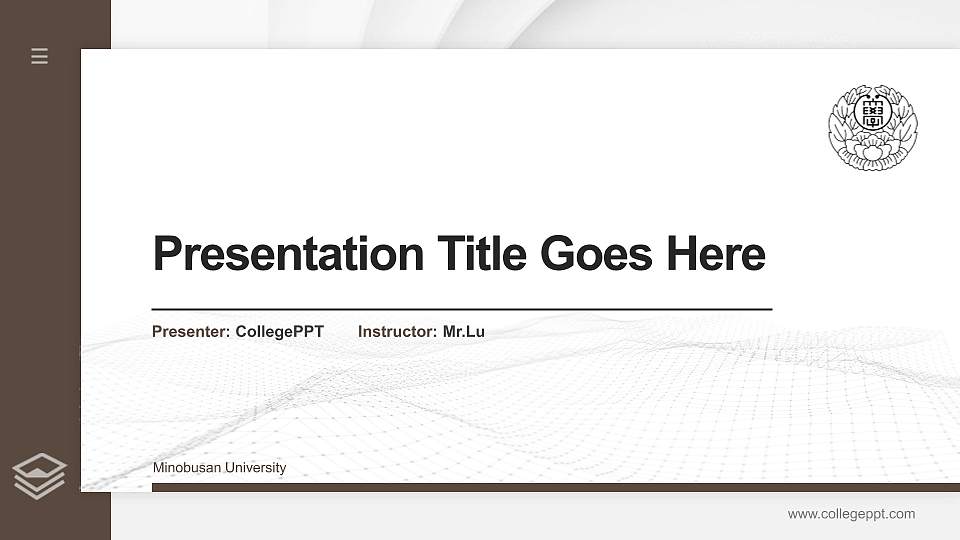 Minobusan University Thesis Proposal/Graduation Defense PPT Template16:9 ratio PPT effect preview image