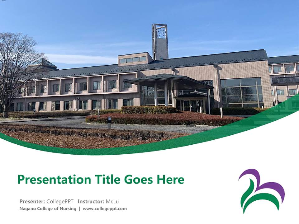 Nagano College of Nursing Course/Courseware Creation PPT Template4:3 ratio PPT effect preview image5