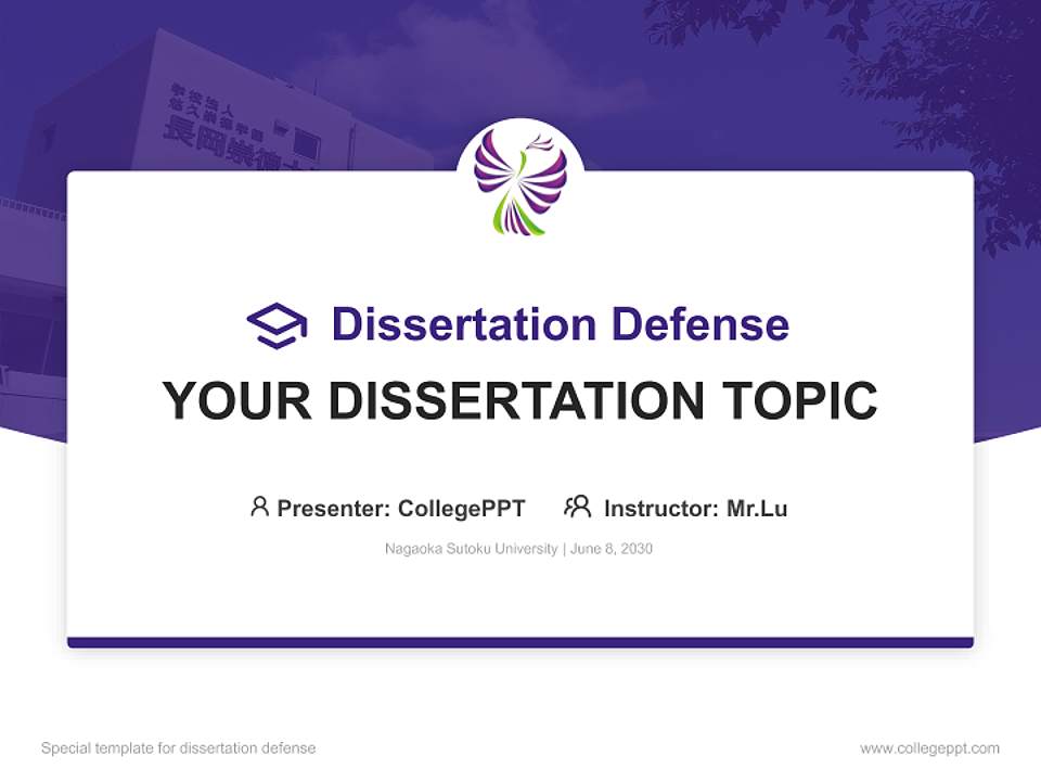Nagaoka Sutoku University Graduation Thesis Defense PPT Template4:3 ratio PPT effect preview image7