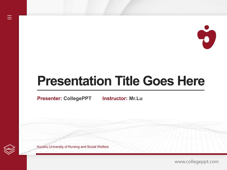 Kyushu University of Nursing and Social Welfare Thesis Proposal/Graduation Defense PPT Template4:3 ratio PPT effect preview image5