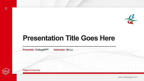 Nagano University Thesis Proposal/Graduation Defense PPT Template