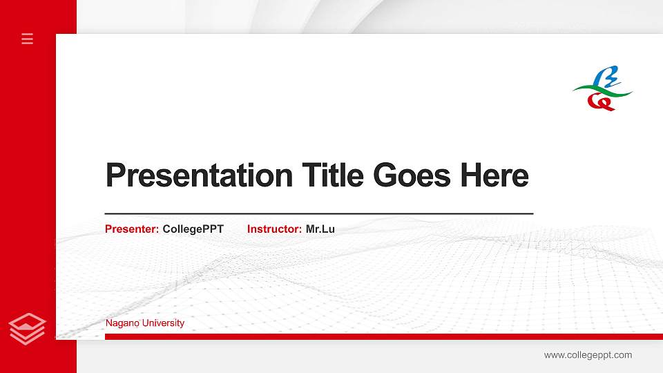 Nagano University Thesis Proposal/Graduation Defense PPT Template16:9 ratio PPT effect preview image