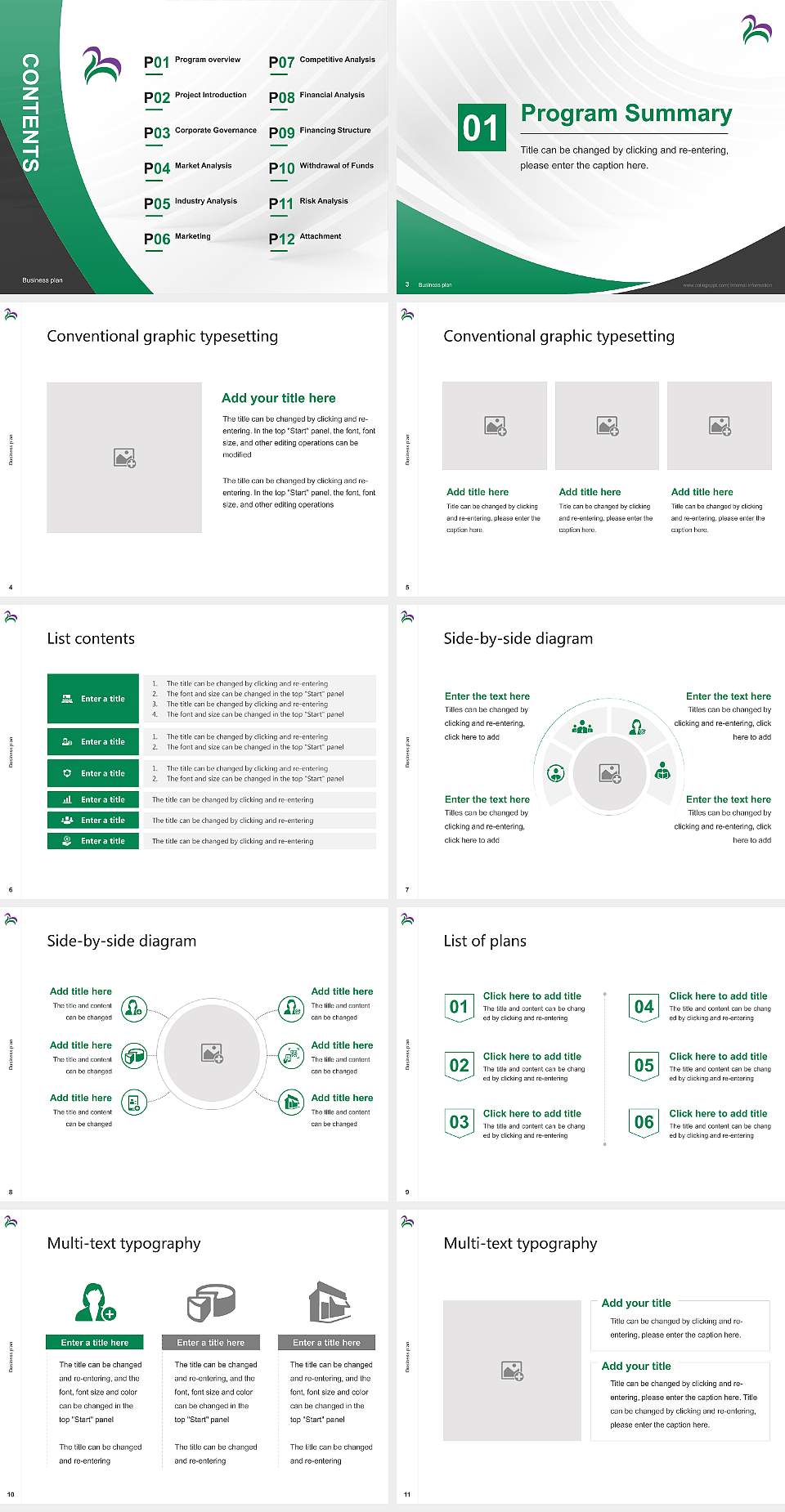 Nagano College of Nursing Competition/Entrepreneurship Contest PPT Template4:3 ratio PPT effect preview image2