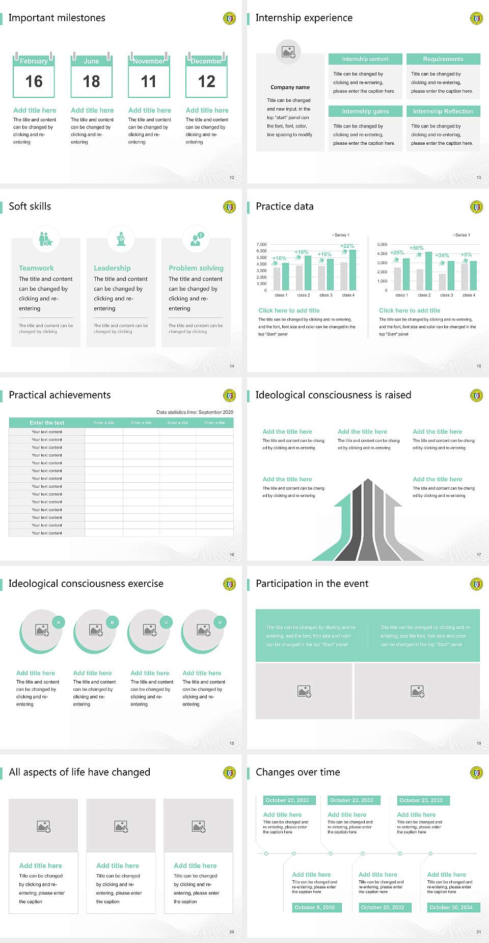 Matsumoto Dental University National Scholarship Defense PPT Template4:3 ratio PPT effect preview image3