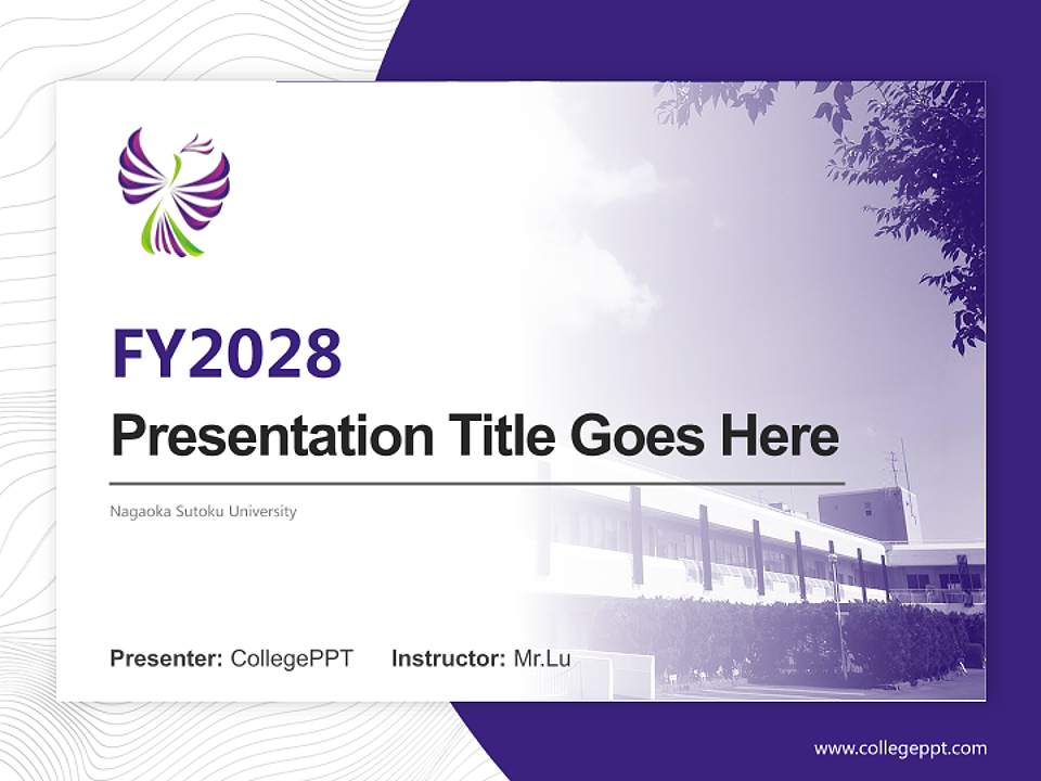 Nagaoka Sutoku University Academic Presentation/Research Findings Report PPT Template4:3 ratio PPT effect preview image5