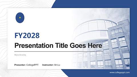 Mejiro University Academic Presentation/Research Findings Report PPT Template