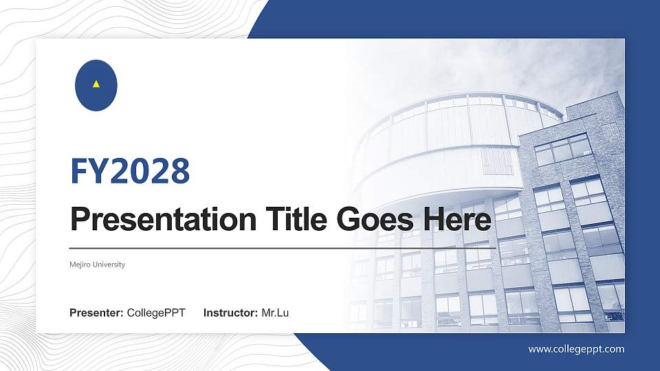 Mejiro University Academic Presentation/Research Findings Report PPT Template16:9 ratio PPT effect preview image