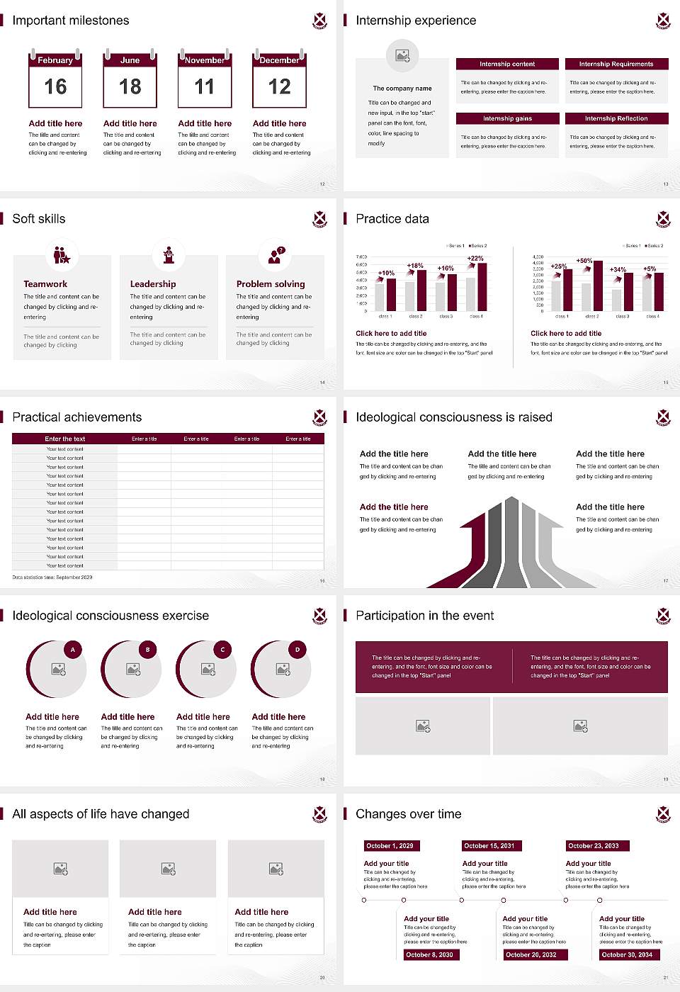 Momoyama Gakuin University of Education National Scholarship Defense PPT Template16:9 ratio PPT effect preview image3